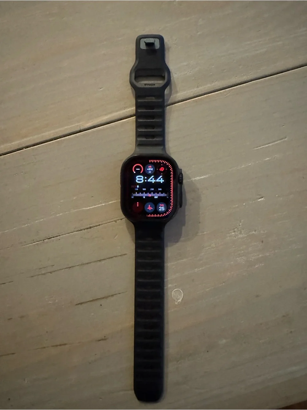Apple Black Smartwatch with Rugged Sport Band